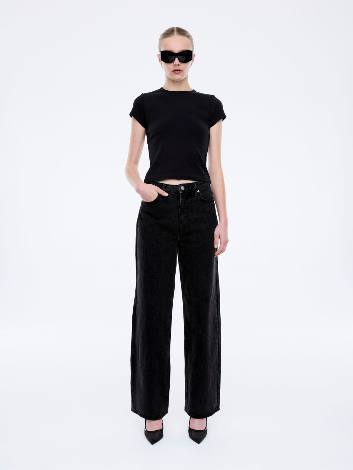 CARRIE DENIM JEAN - Washed Black