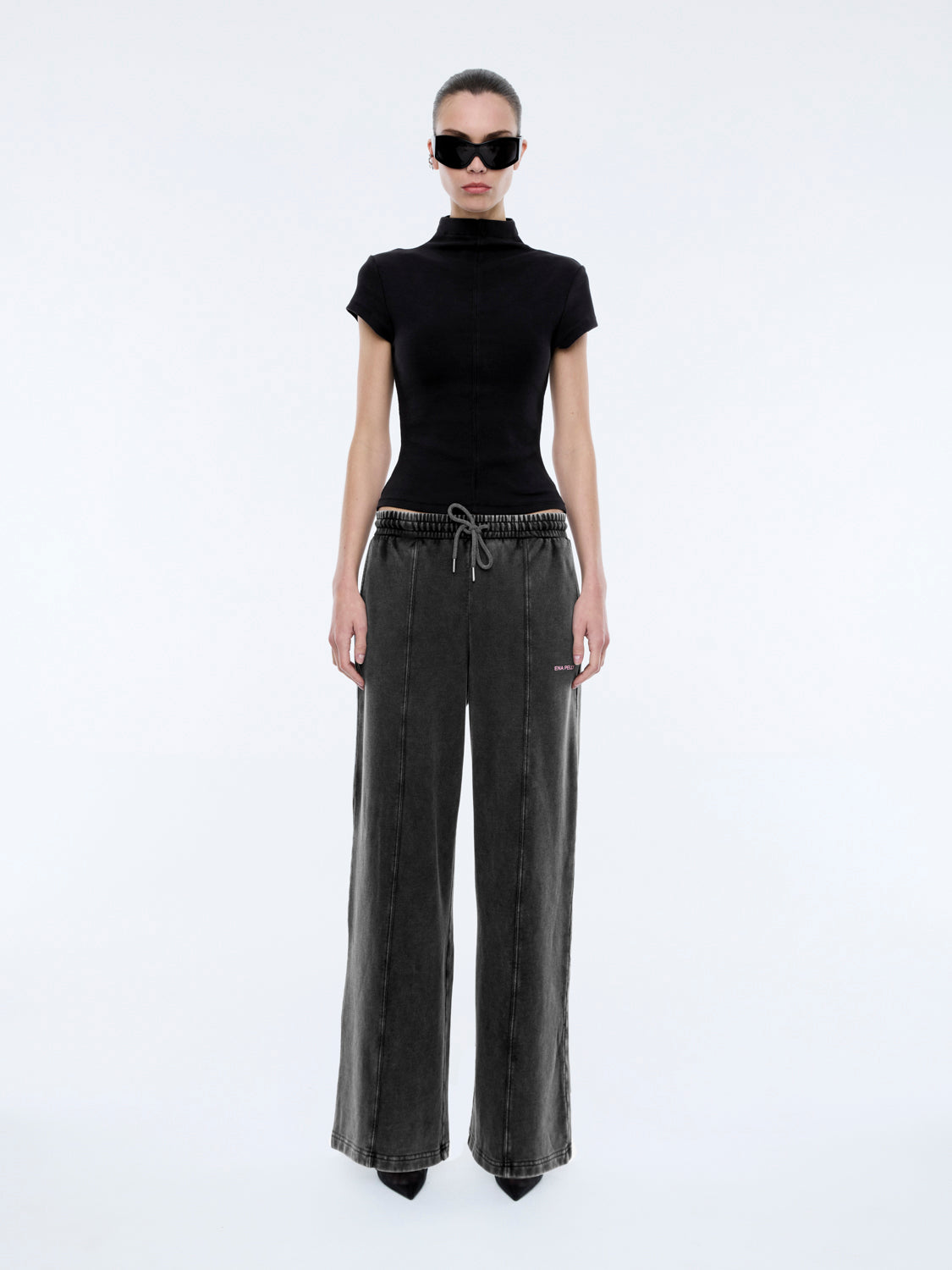 ANDIE TRACK PANT - Washed Shadow Grey