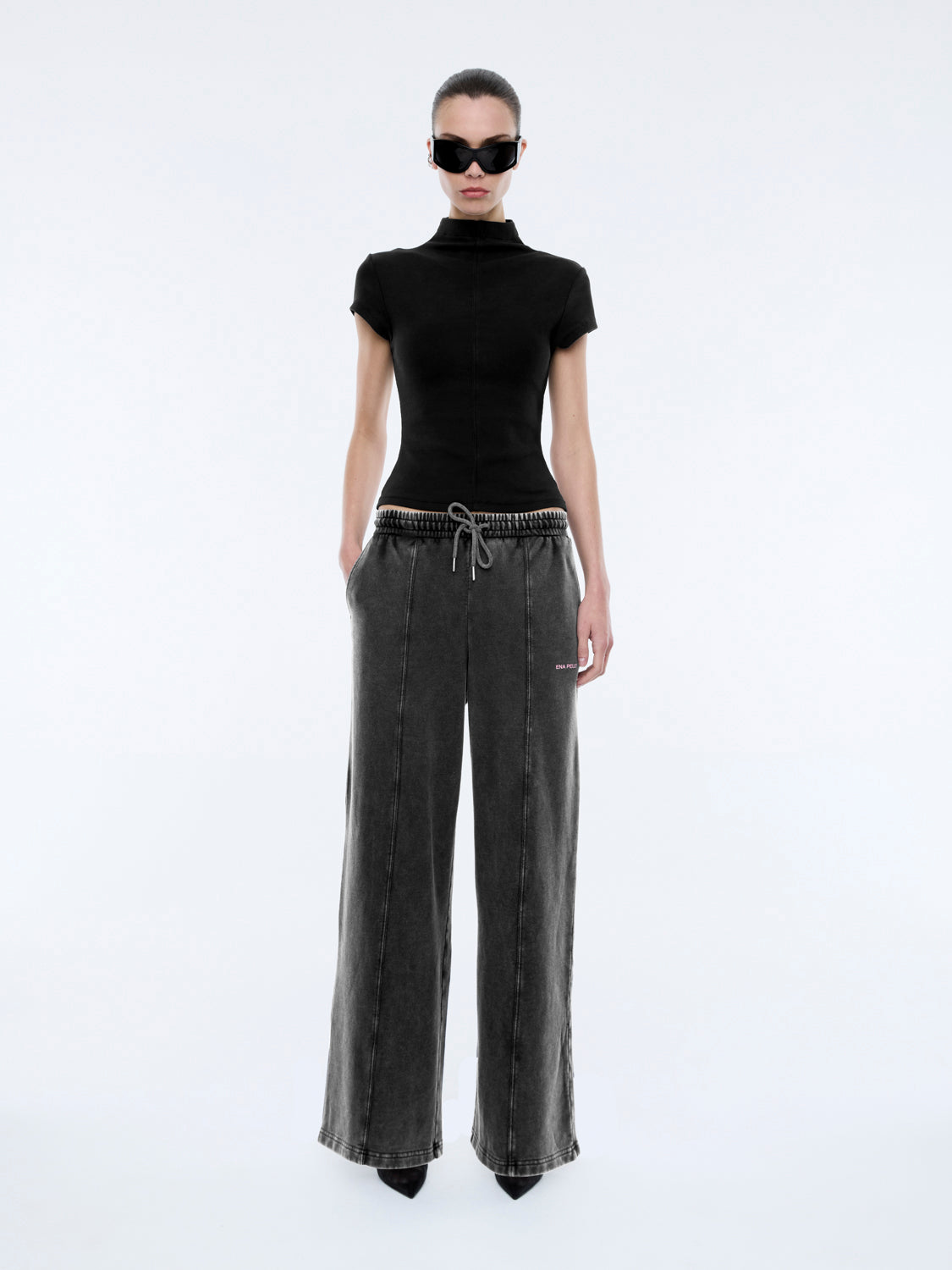 ANDIE TRACK PANT - Washed Shadow Grey