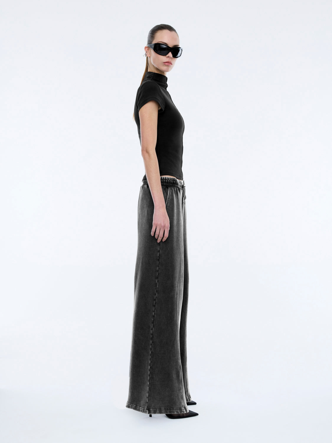 ANDIE TRACK PANT - Washed Shadow Grey