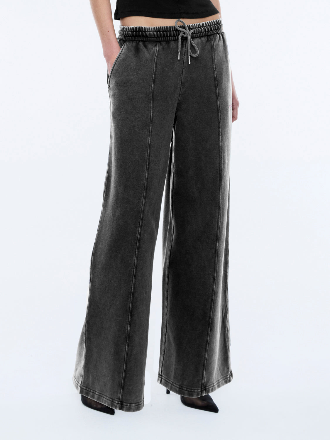 ANDIE TRACK PANT - Washed Shadow Grey