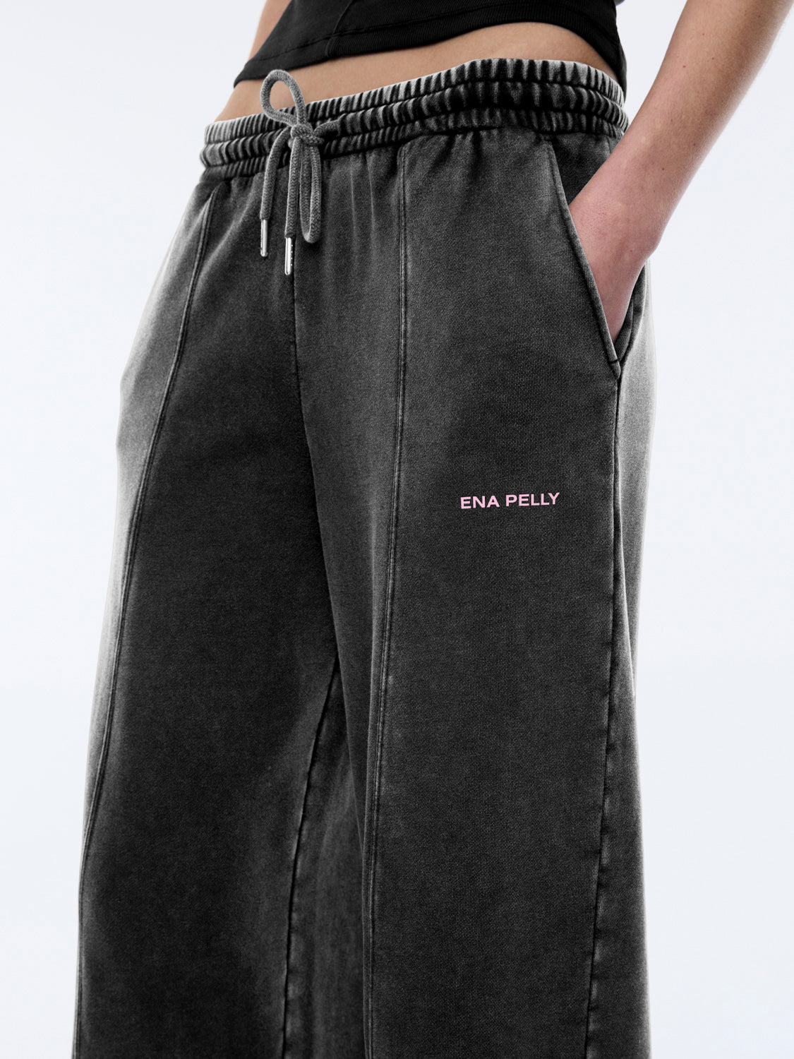 ANDIE TRACK PANT - Washed Shadow Grey