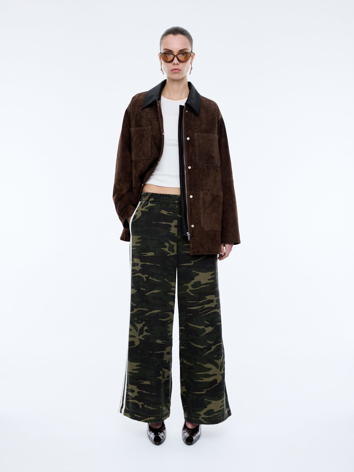 ENA SUEDE BARN JACKET - Chocolate