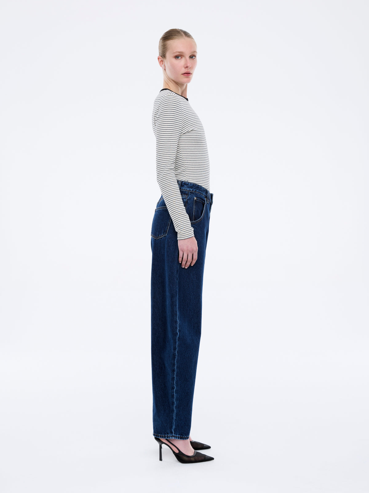 STELLA BARREL LEG JEAN - Indigo Wash