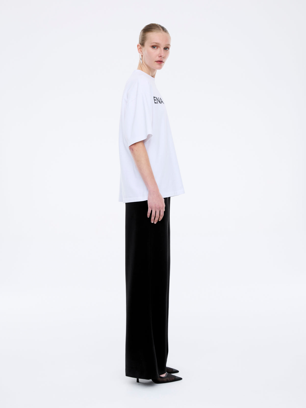 Chloe Oversized Tee Core Logo - White