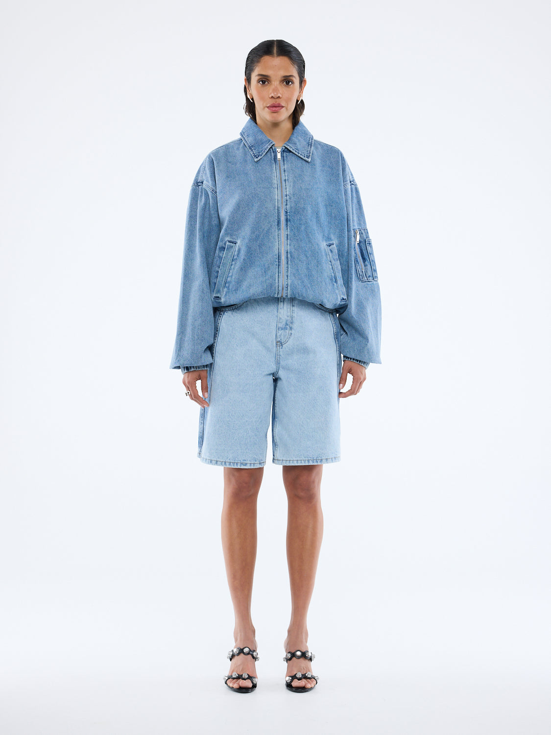 HARLOW DENIM BOMBER