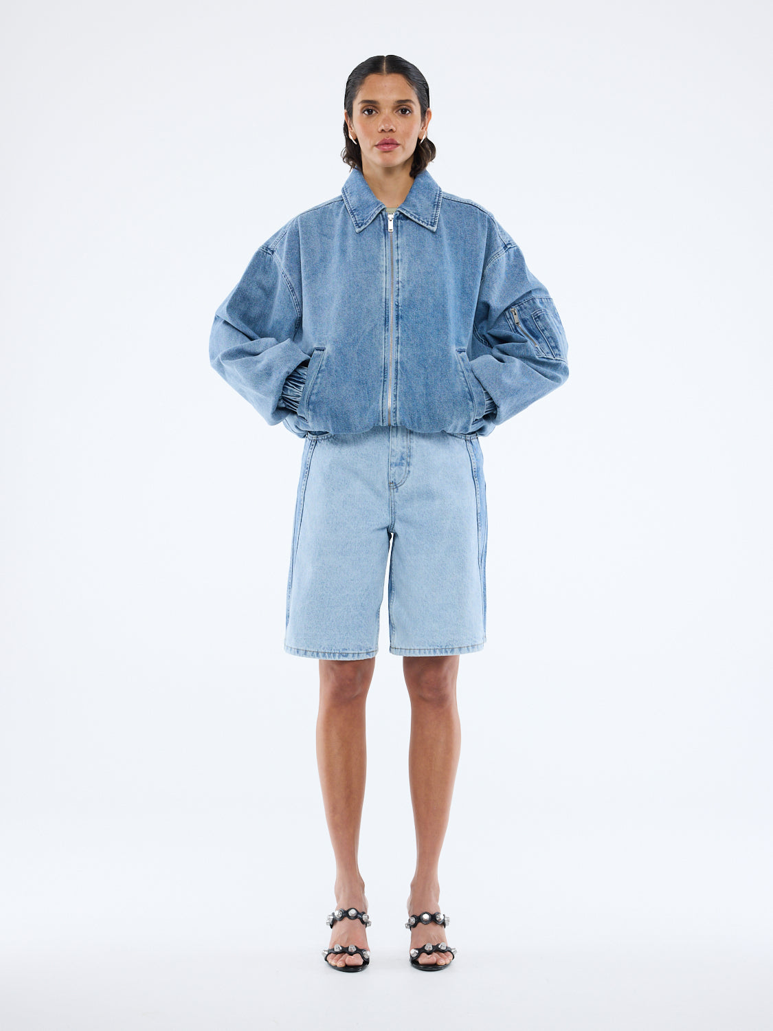 HARLOW DENIM BOMBER