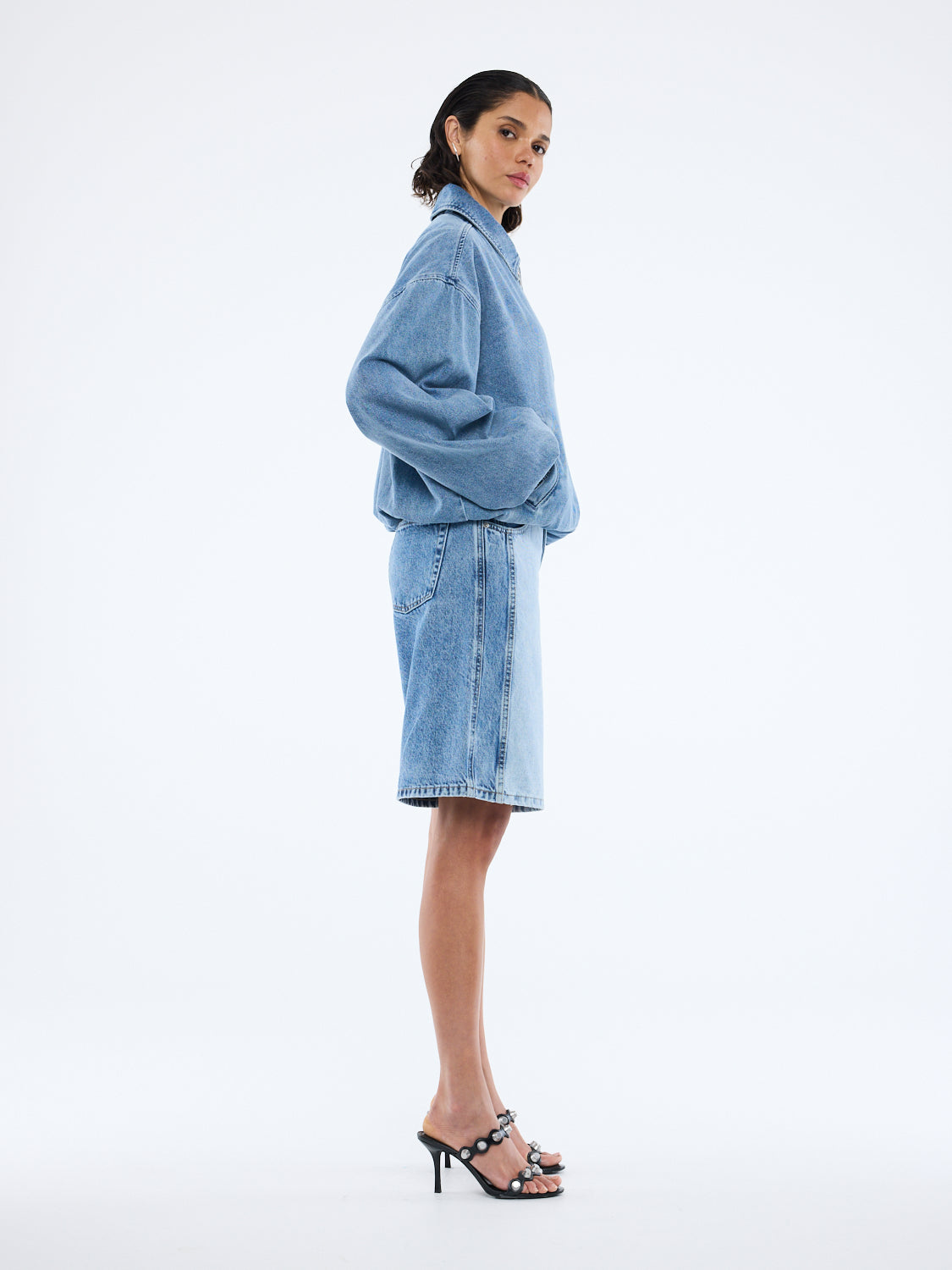 HARLOW DENIM BOMBER