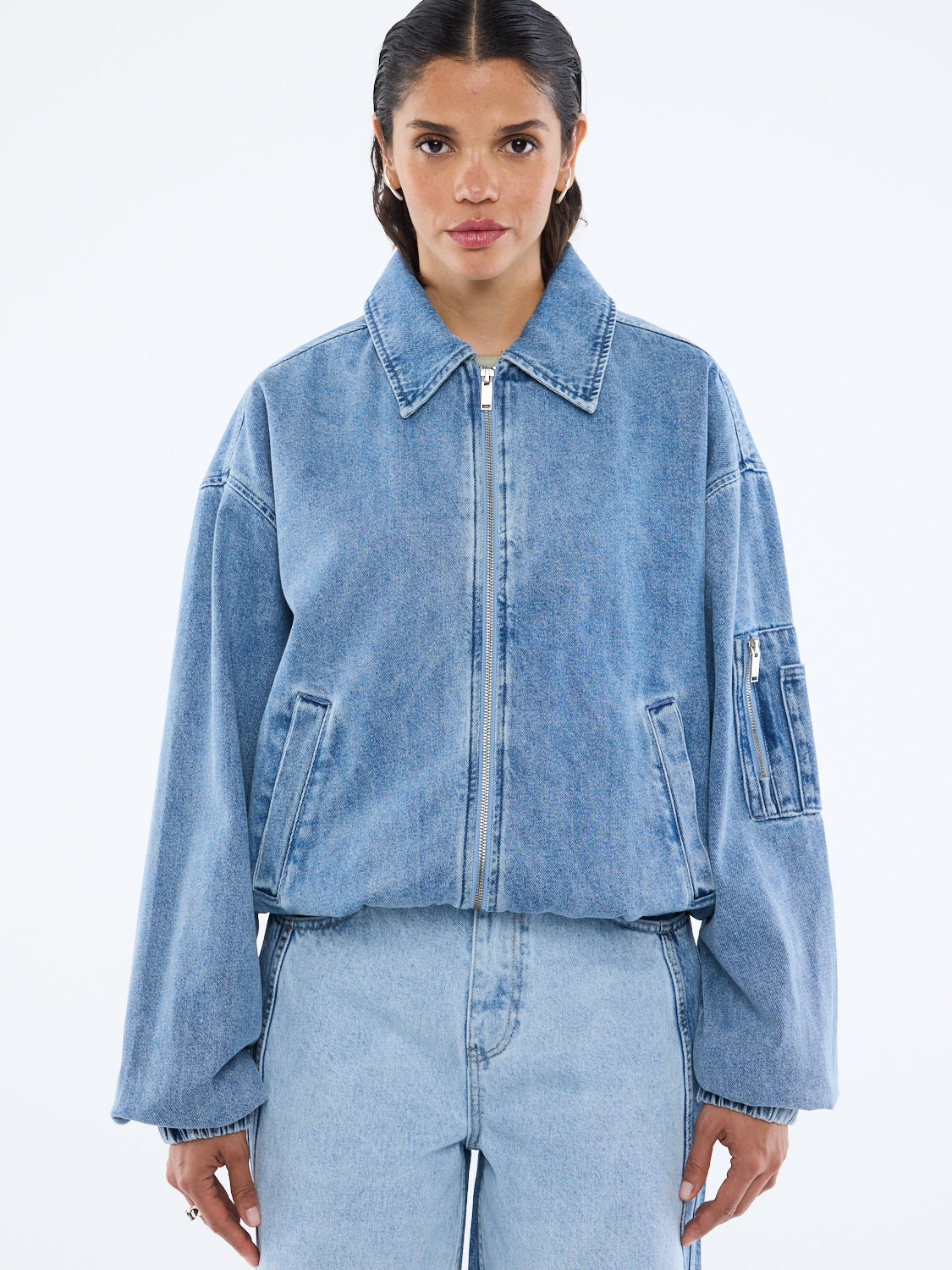 HARLOW DENIM BOMBER