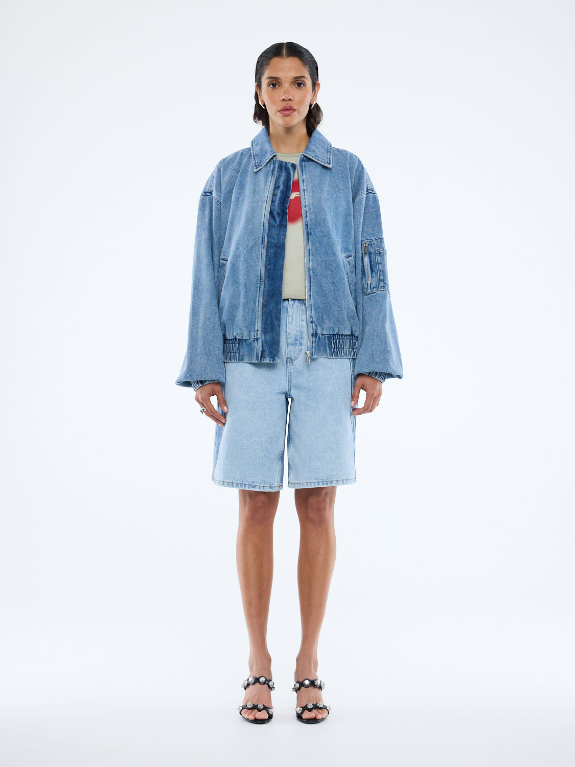 HARLOW DENIM BOMBER