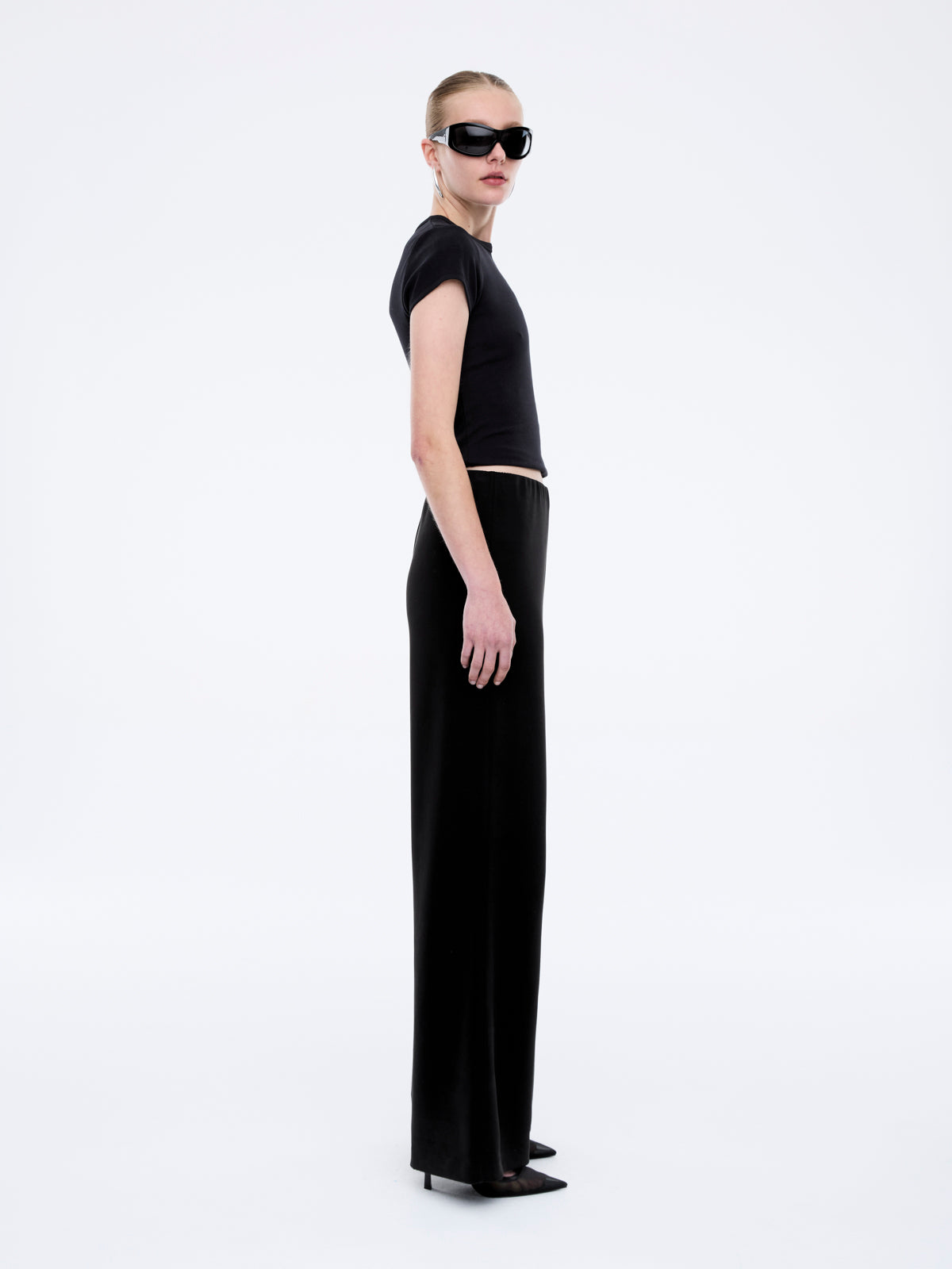 ALESSA RELAXED SOFT JERSEY PANT - Black
