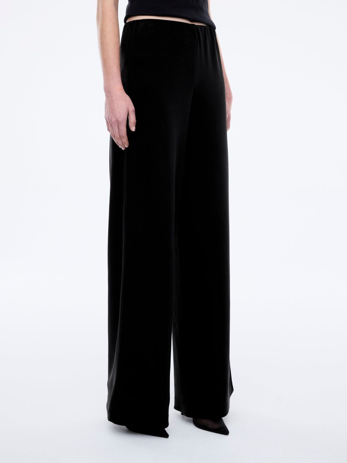 ALESSA RELAXED SOFT JERSEY PANT - Black