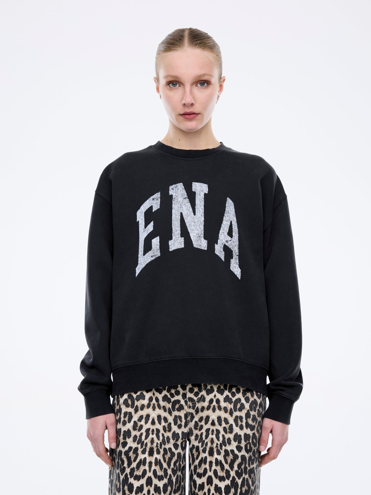 LILLY OVERSIZED SWEATER COLLEGIATE - Vintage Black