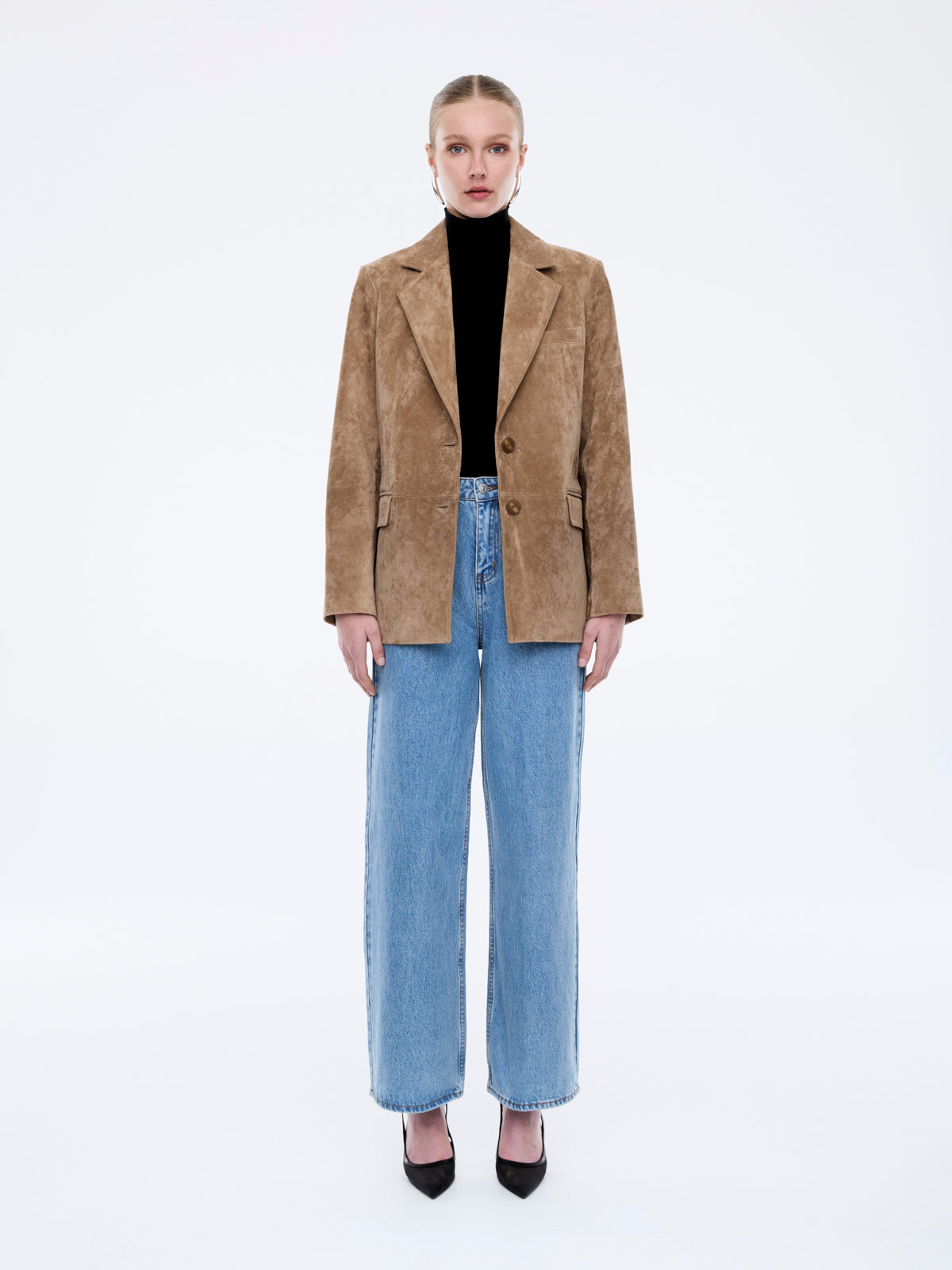 ANA SUEDE BLAZER - Toffee