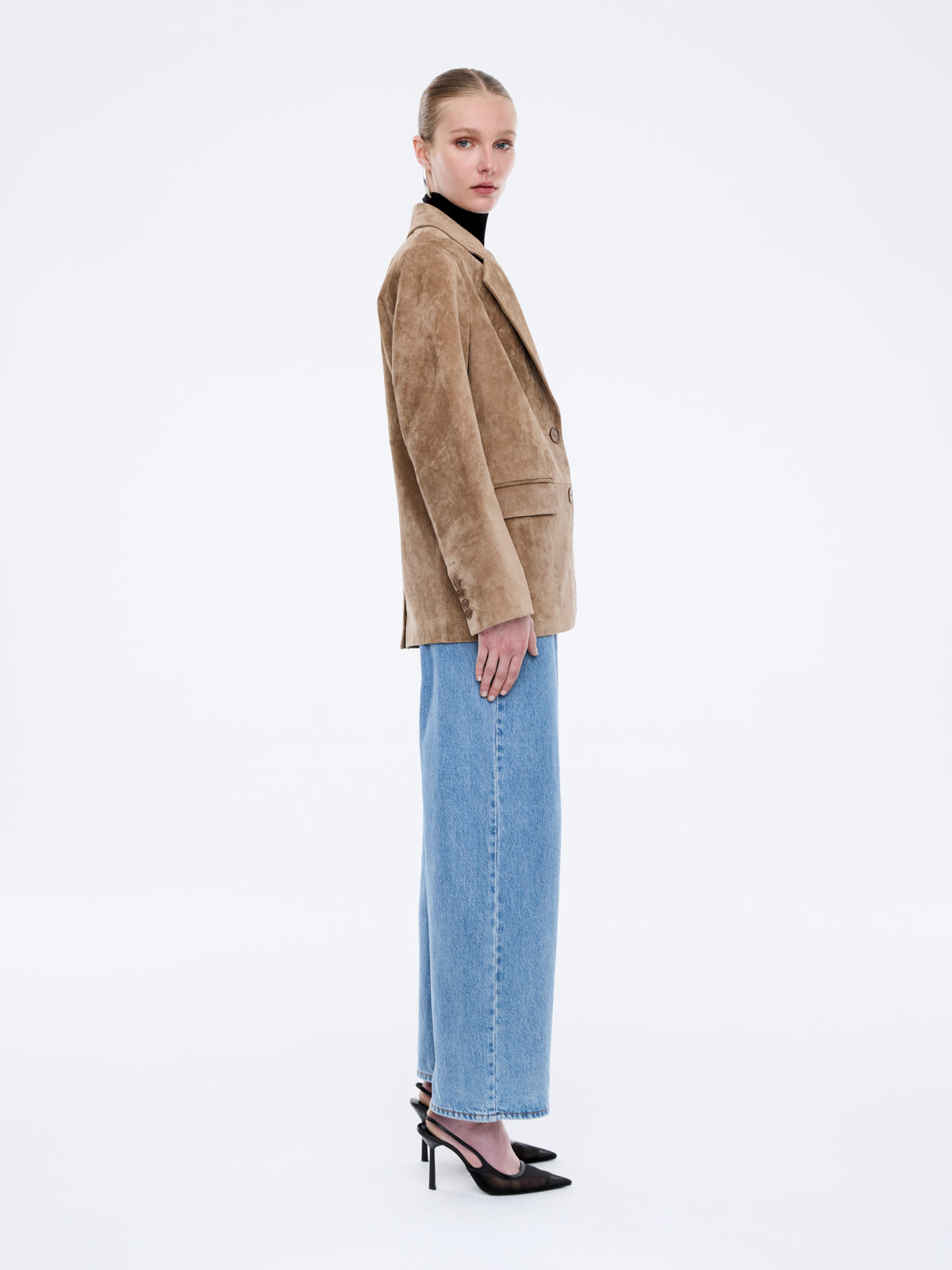 ANA SUEDE BLAZER - Toffee