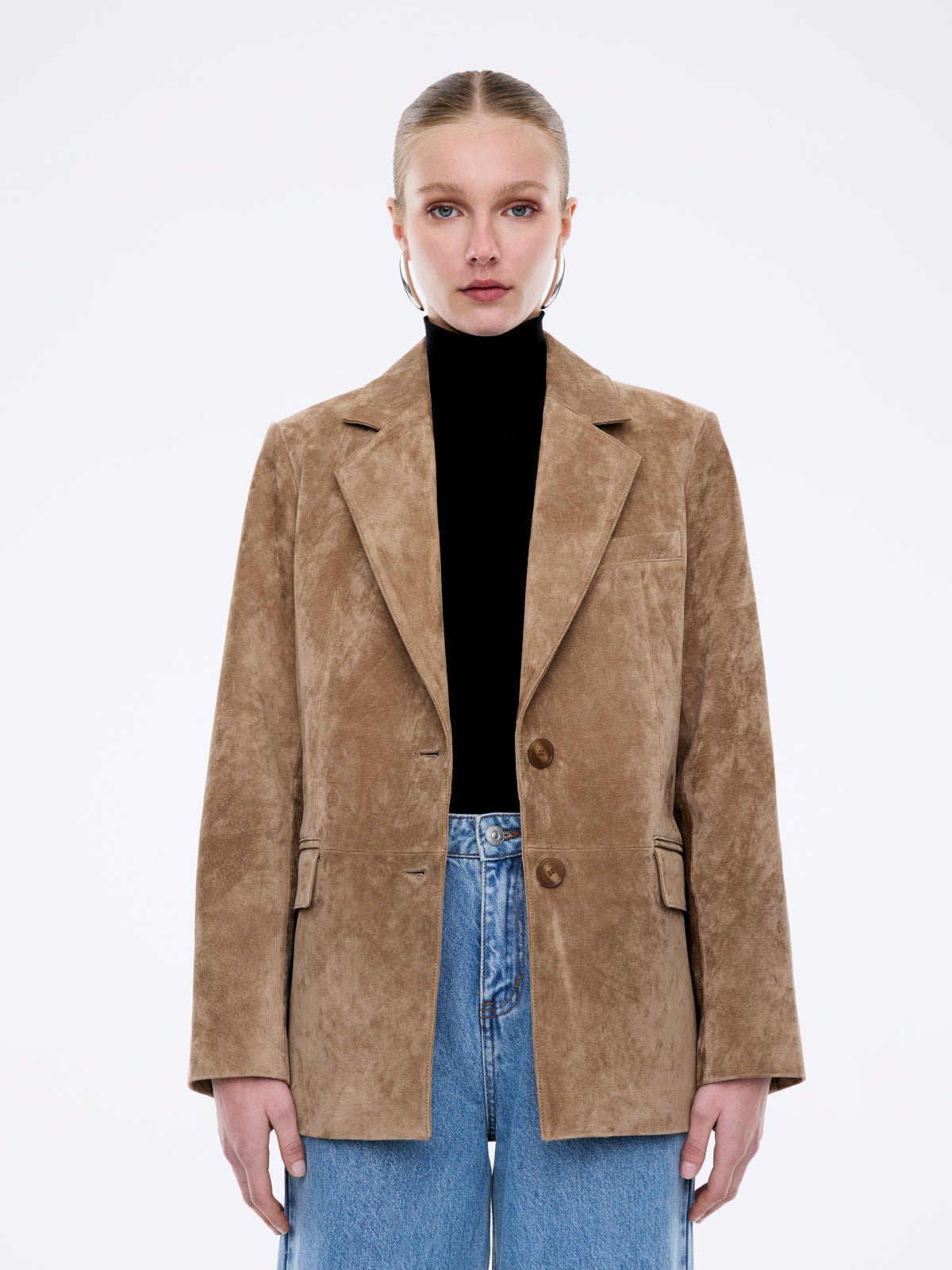 ANA SUEDE BLAZER - Toffee