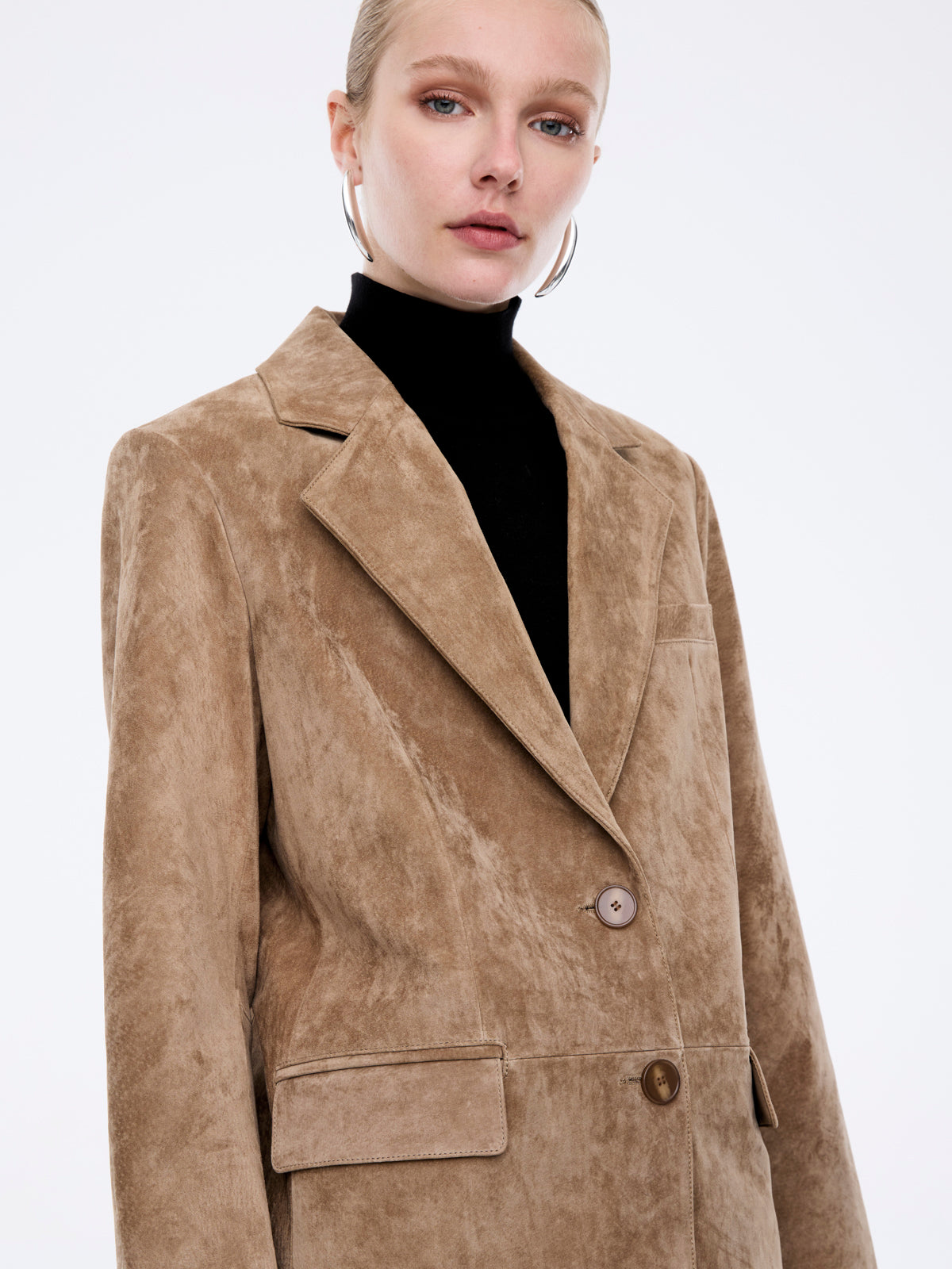 ANA SUEDE BLAZER - Toffee