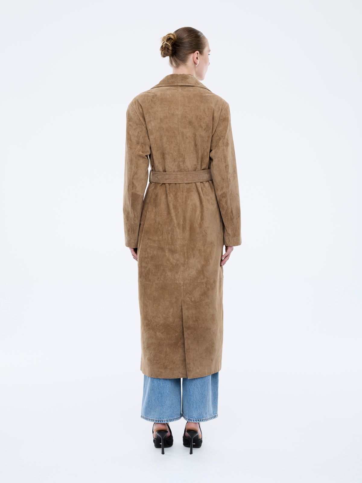 MILEY SUEDE TRENCH - Toffee