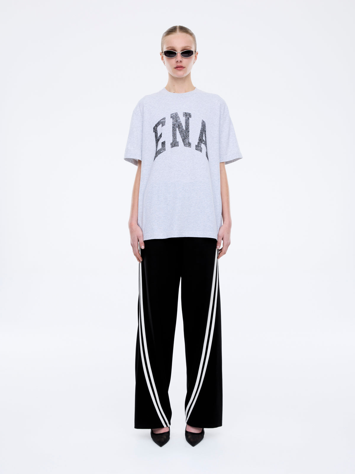 Jessie Oversized Tee Collegiate - Mid Grey Marle