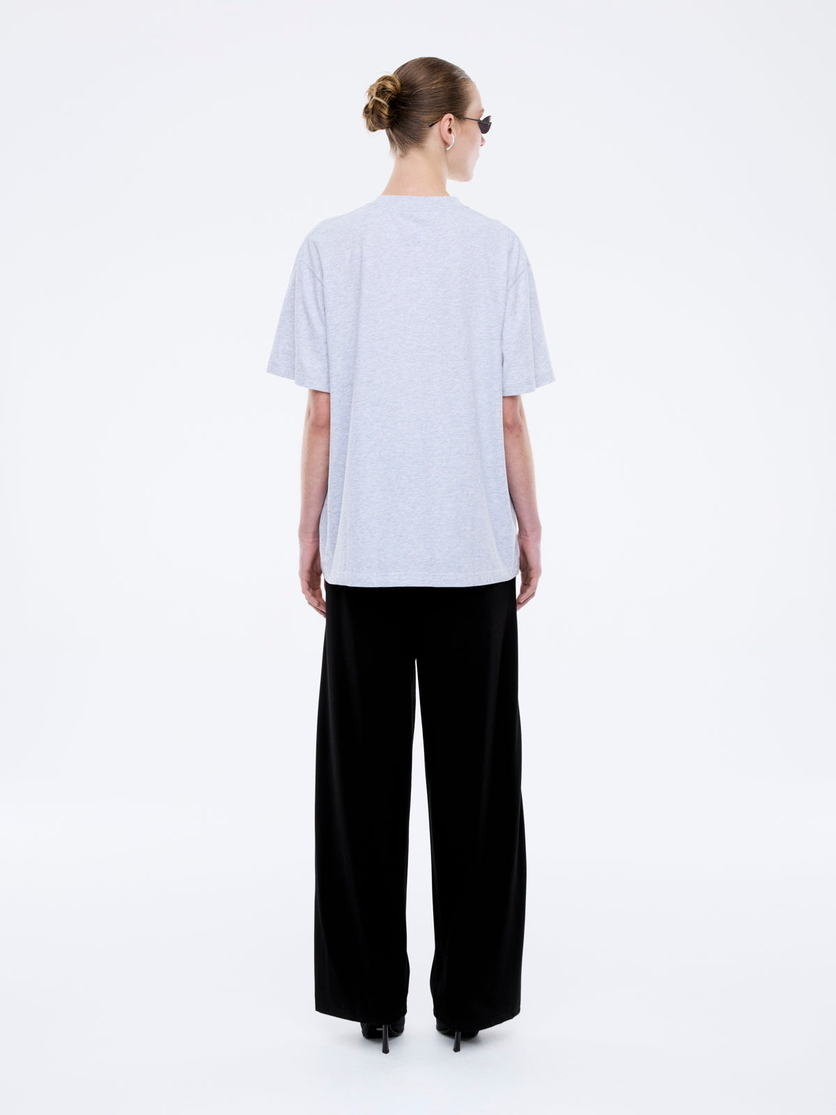 Jessie Oversized Tee Collegiate - Mid Grey Marle