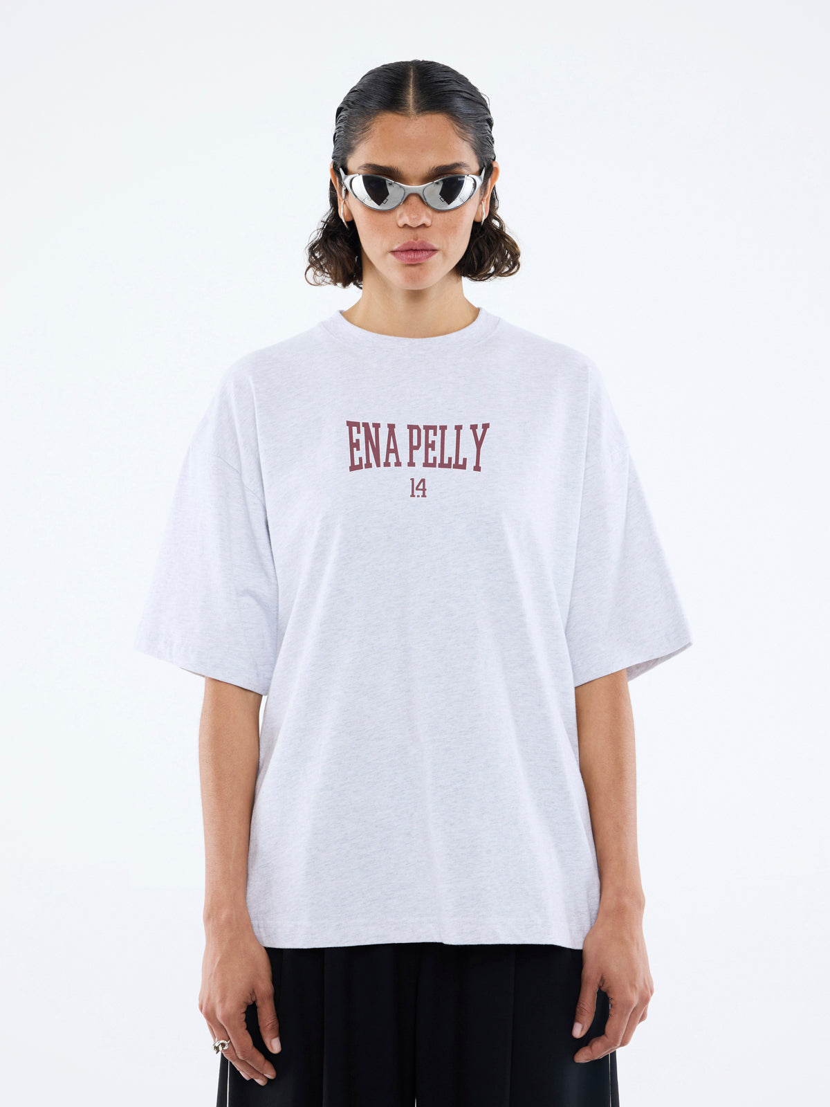 VARSITY ARCH TEE - White Marle