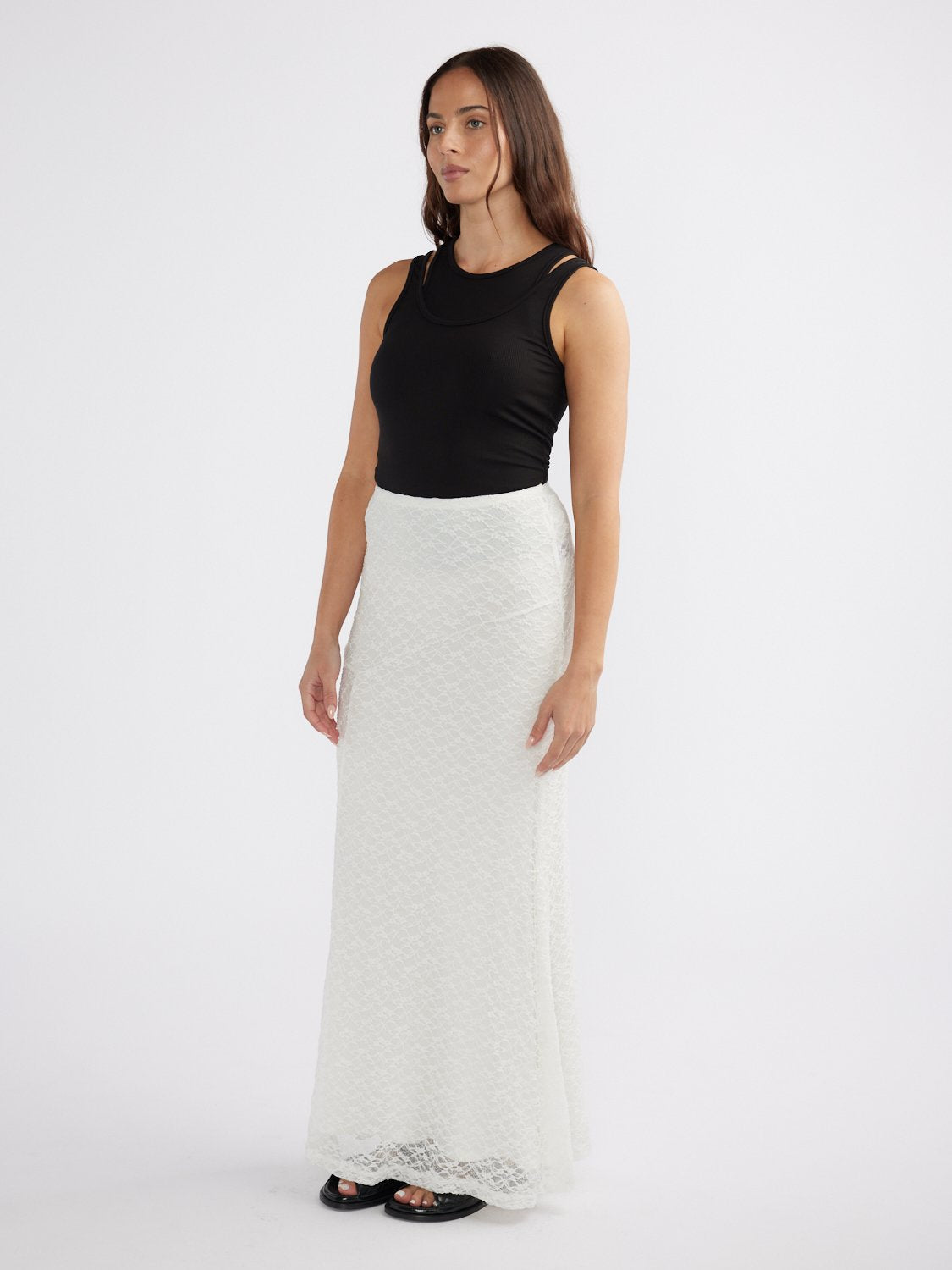 HOPE LACE SKIRT - White