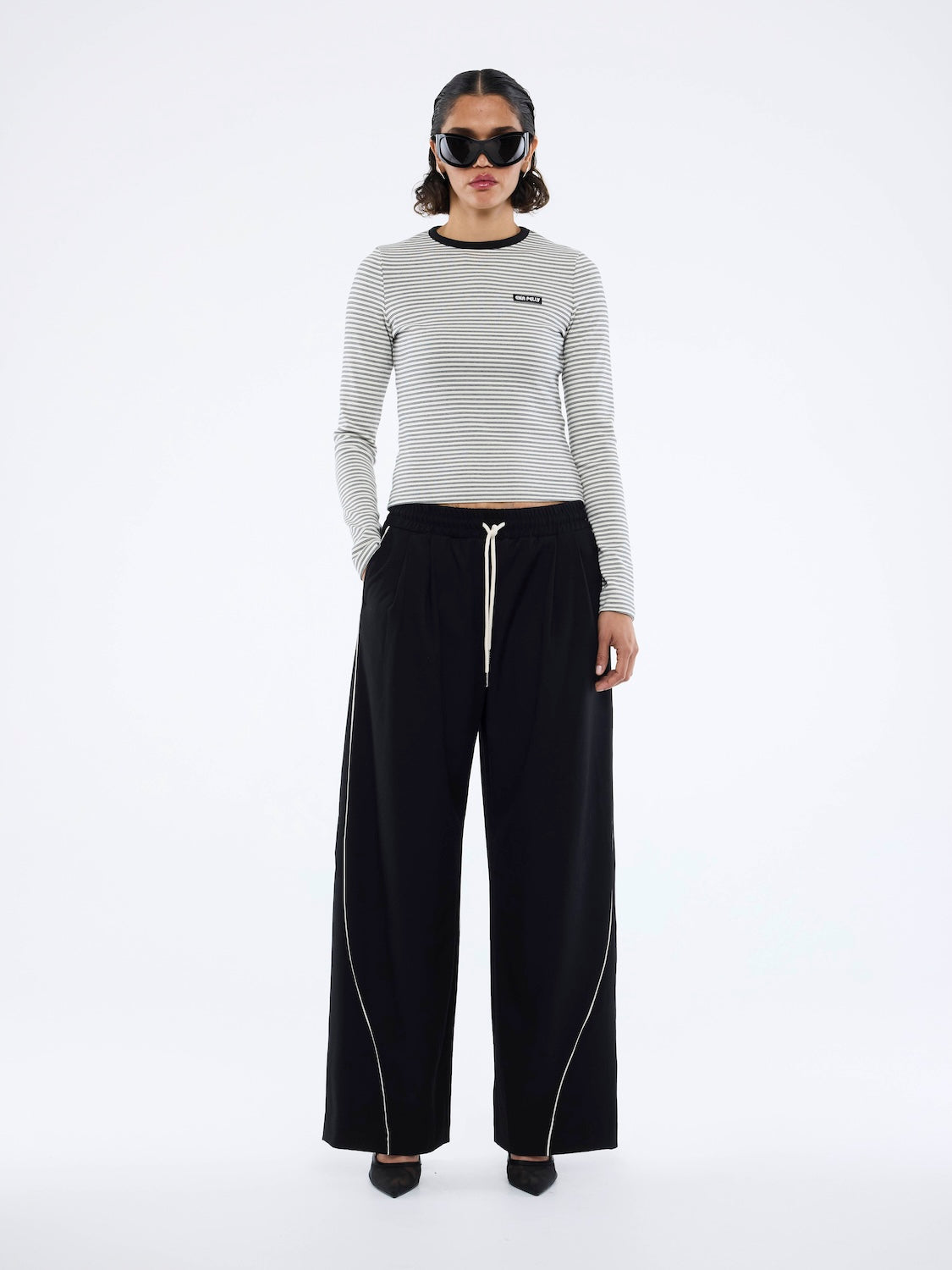 BOWIE WIDE LEG PANT - Black