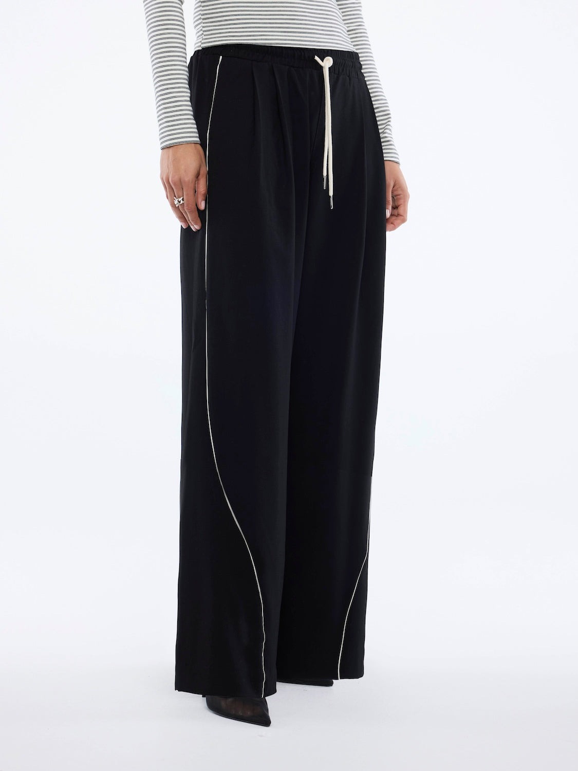 BOWIE WIDE LEG PANT - Black