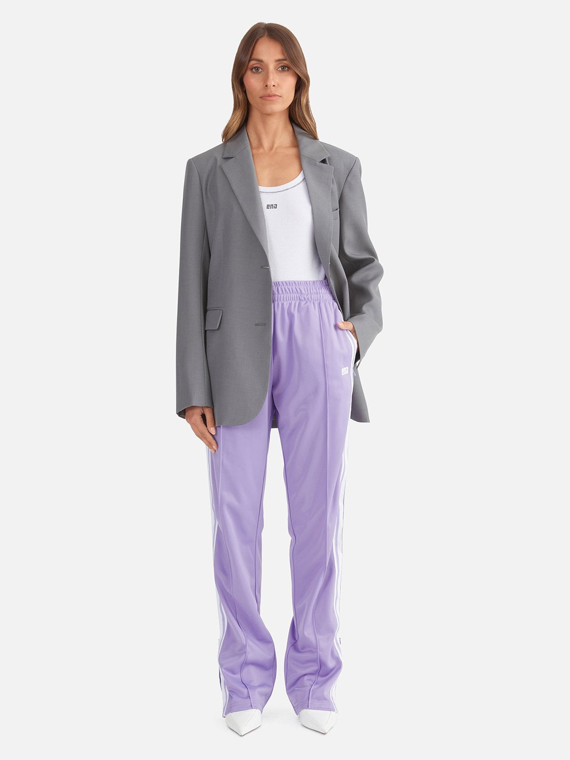 The Renee Leisure Pant - Retro Purple