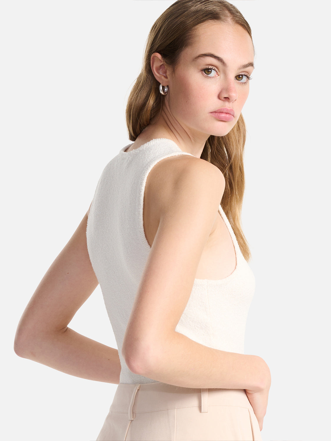 Diana Boucle Bodysuit - Bone