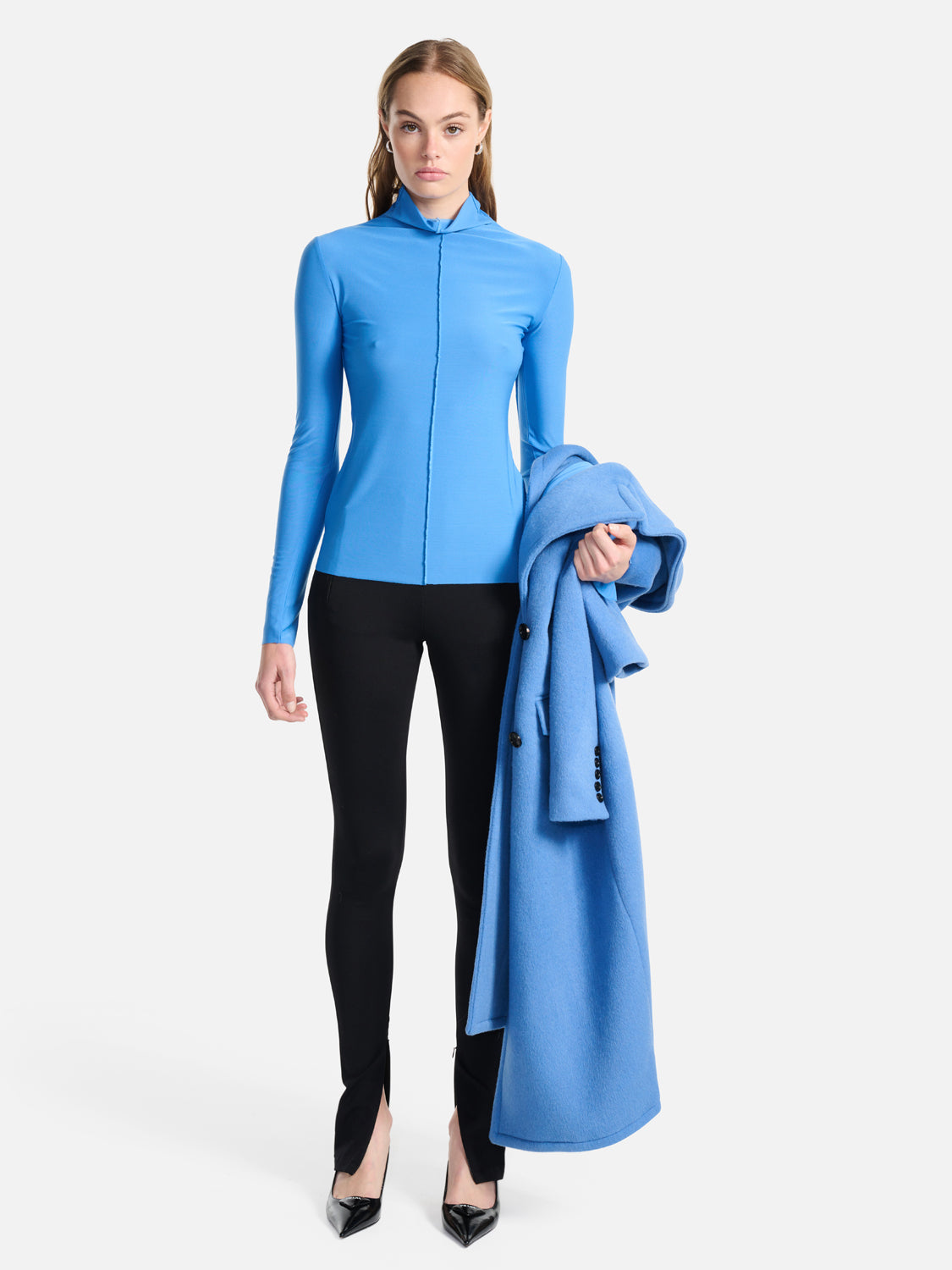 Freya Long Sleeve Top - Mellow Blue