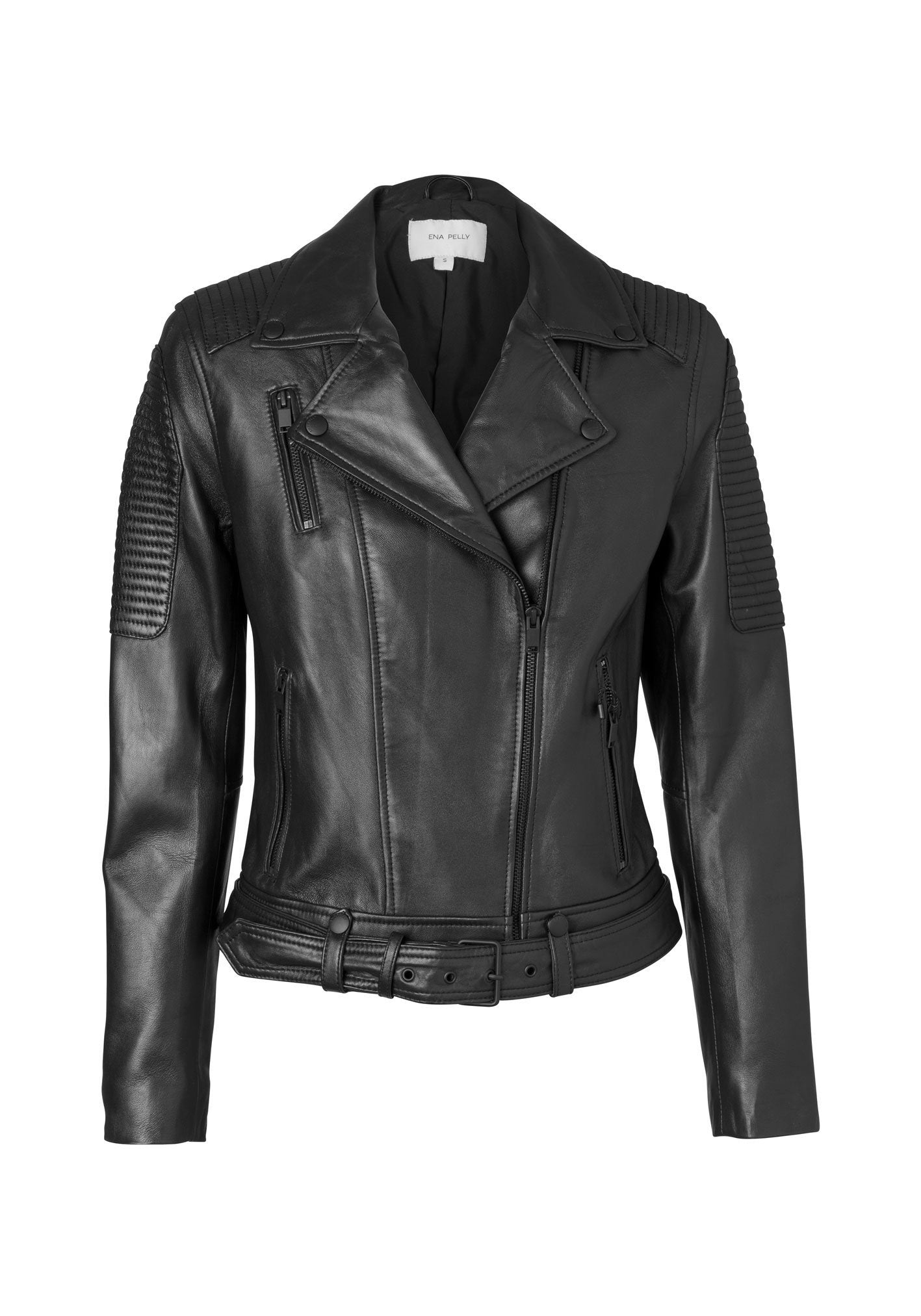 Classic Biker Jacket - Black/ Black