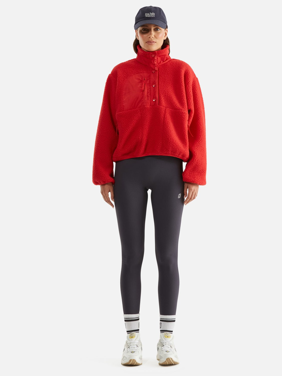 Athleisure Teddy Pullover - Cherry Red