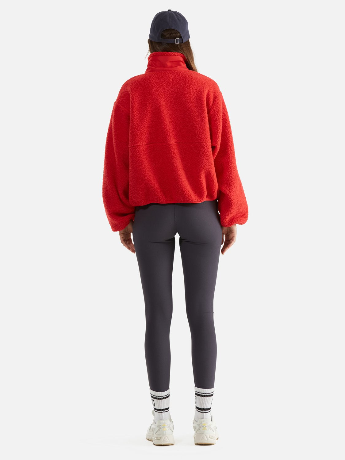 Athleisure Teddy Pullover - Cherry Red