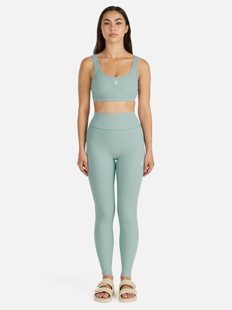 Athleisure Rib Crop - Mist