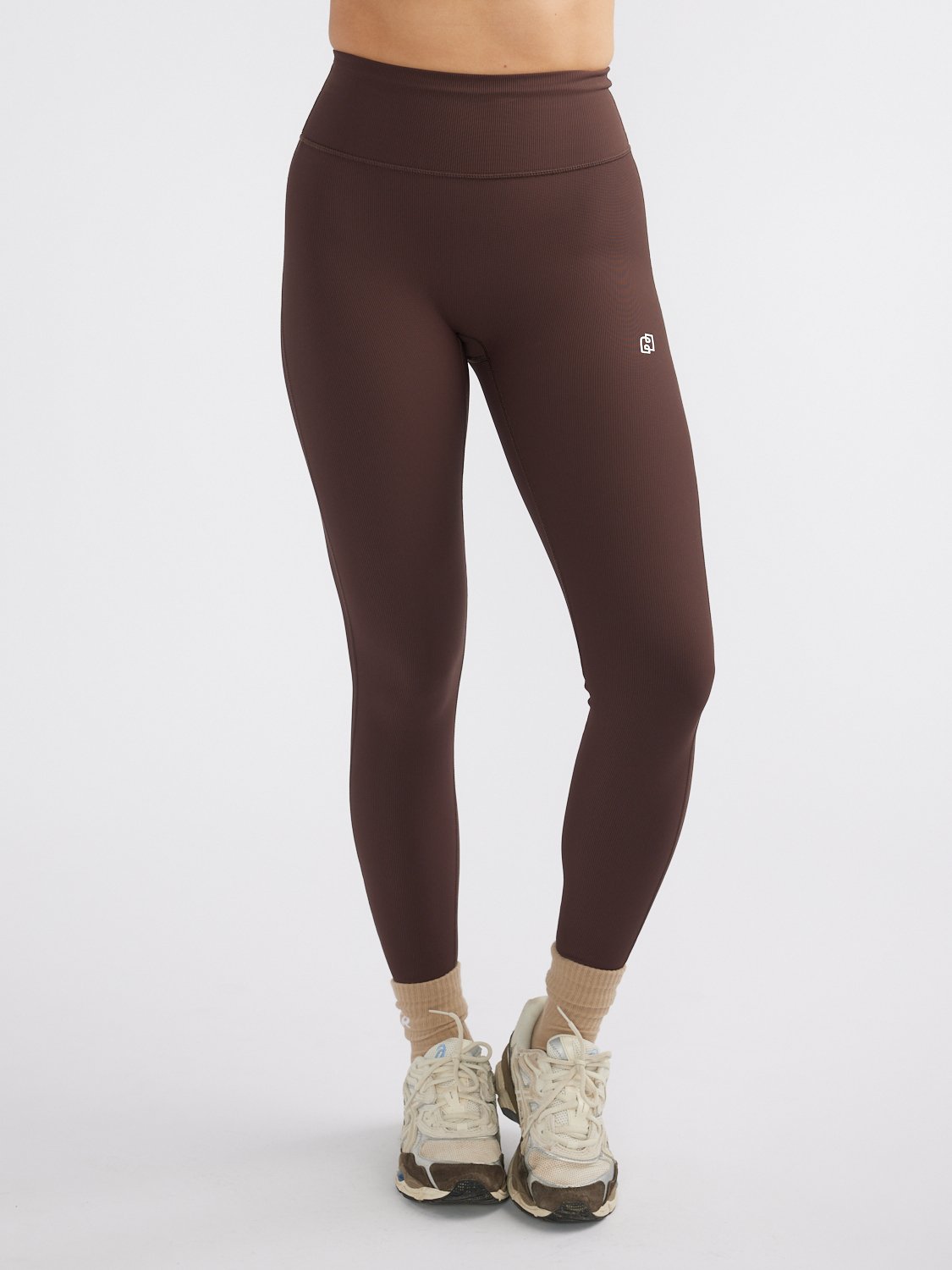 ATHLEISURE RIB LEGGING - Mocha