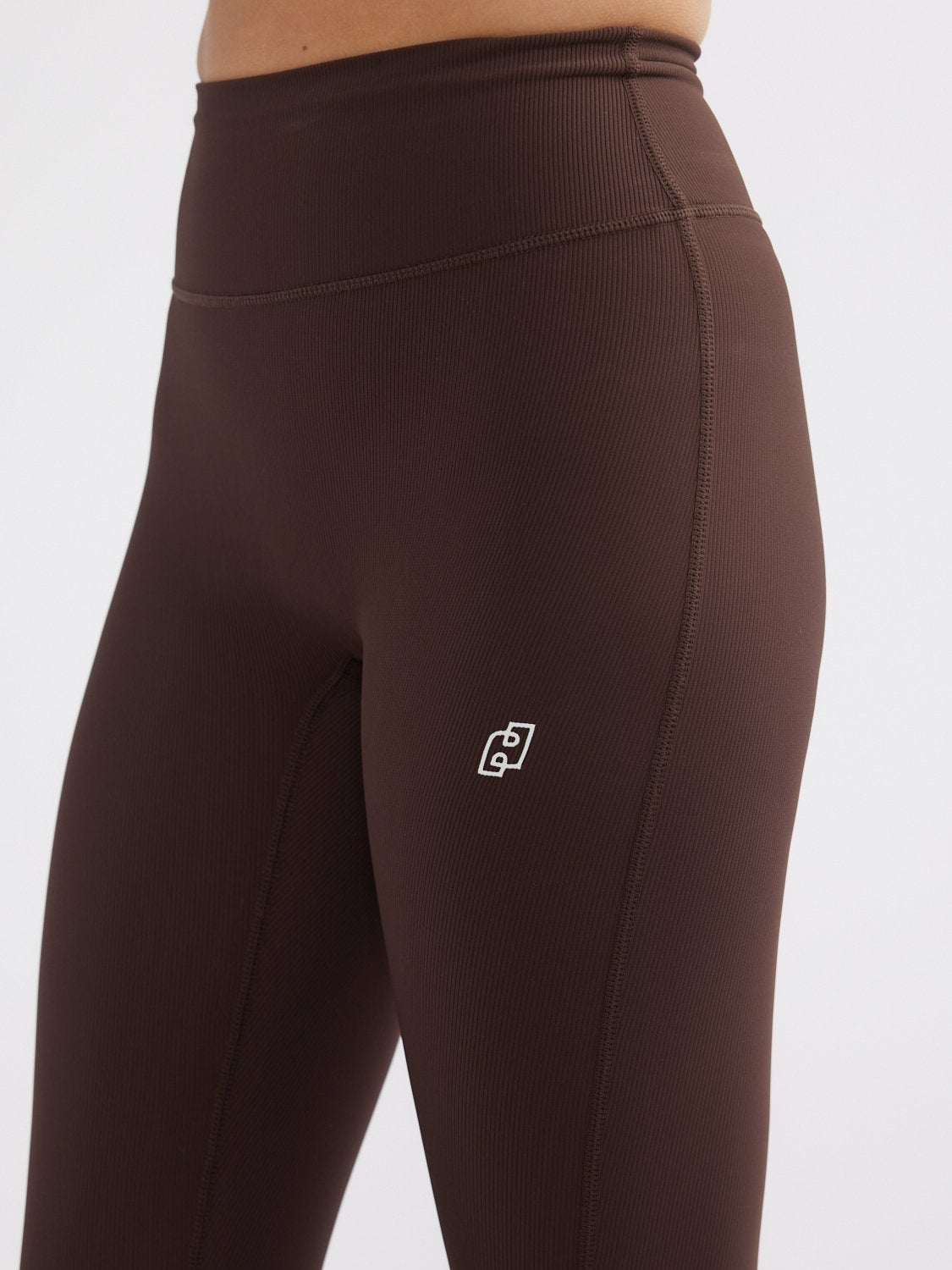 ATHLEISURE RIB LEGGING - Mocha