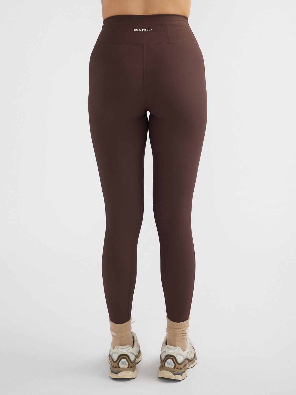 ATHLEISURE RIB LEGGING - Mocha