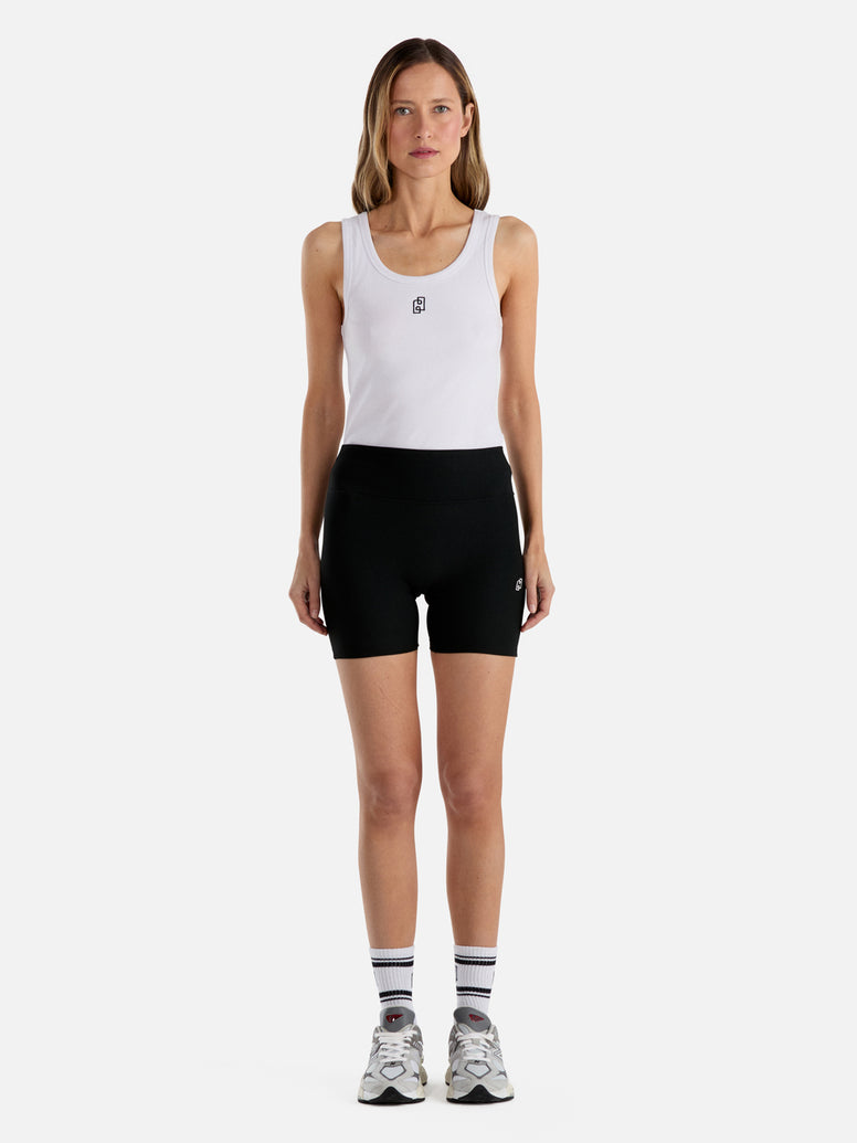 Athleisure Rib Bike Short - Black