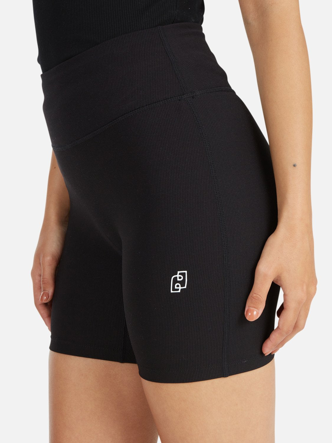 Athleisure Rib Bike Short - Black