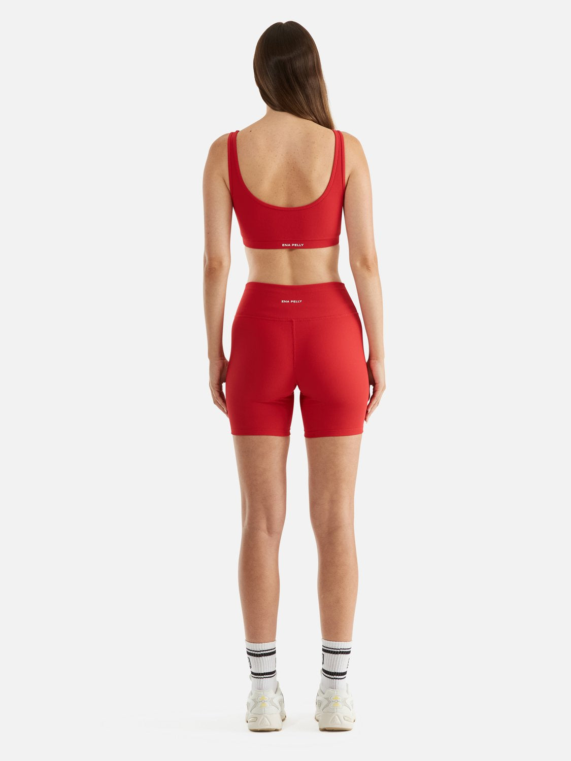 Athleisure Rib Bike Short - Cherry Red