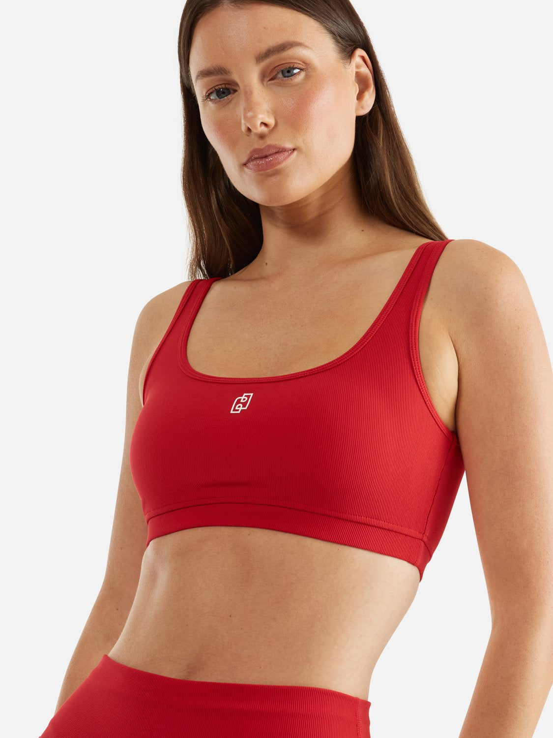 Athleisure Rib Crop - Cherry Rib