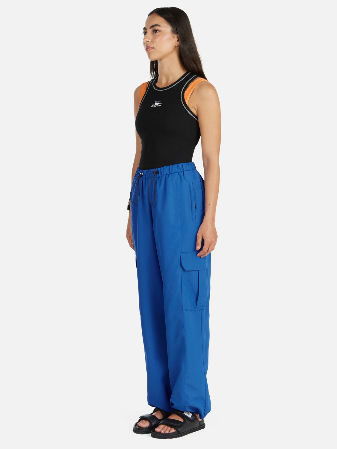 Athleisure Sports Pant - Cobalt/ Black