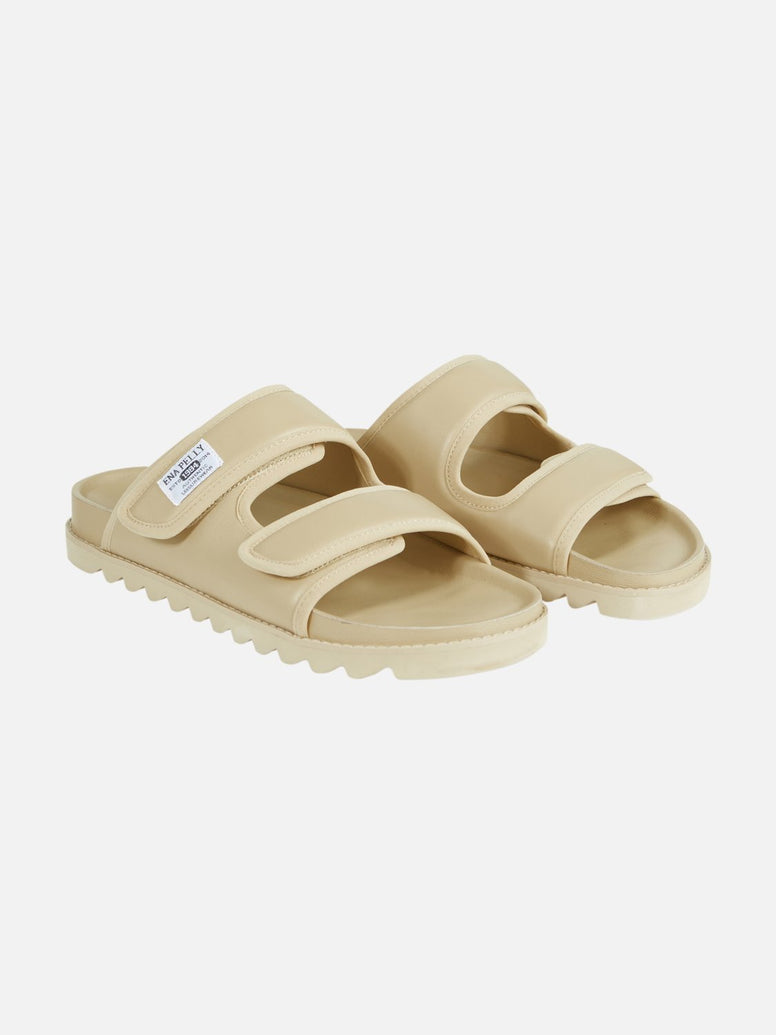 Athleisure Leather Slide - Sand