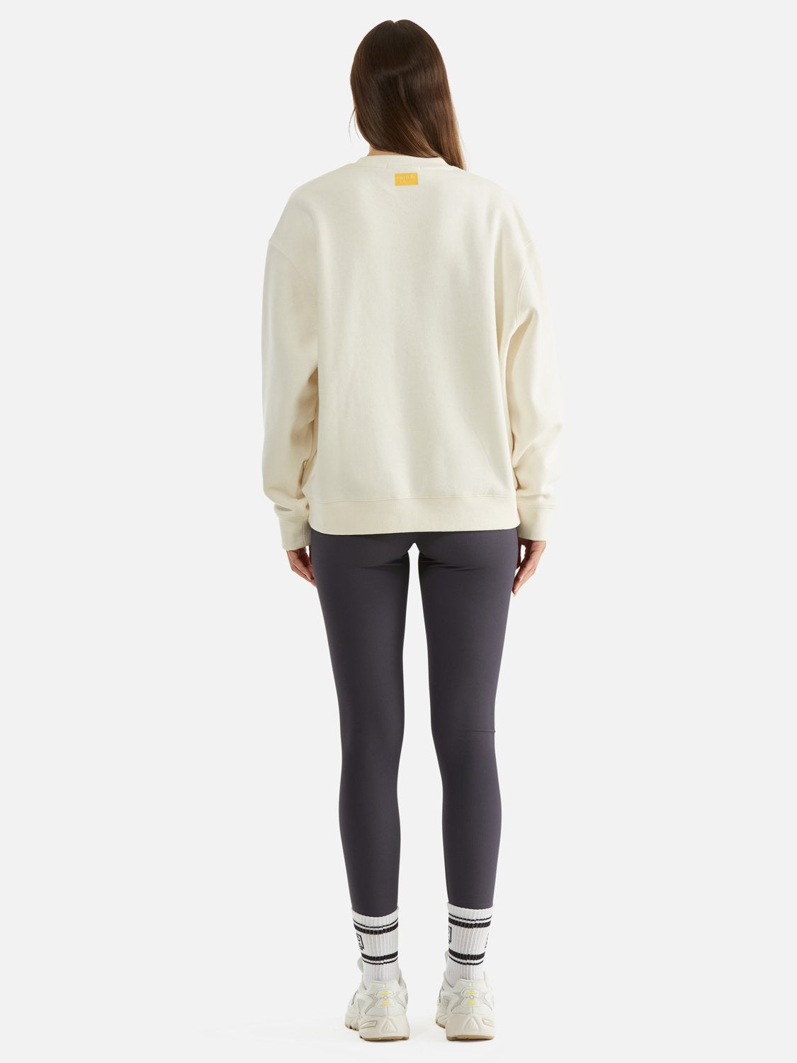 Athleisure Oversized Sweater Run Club - Cream