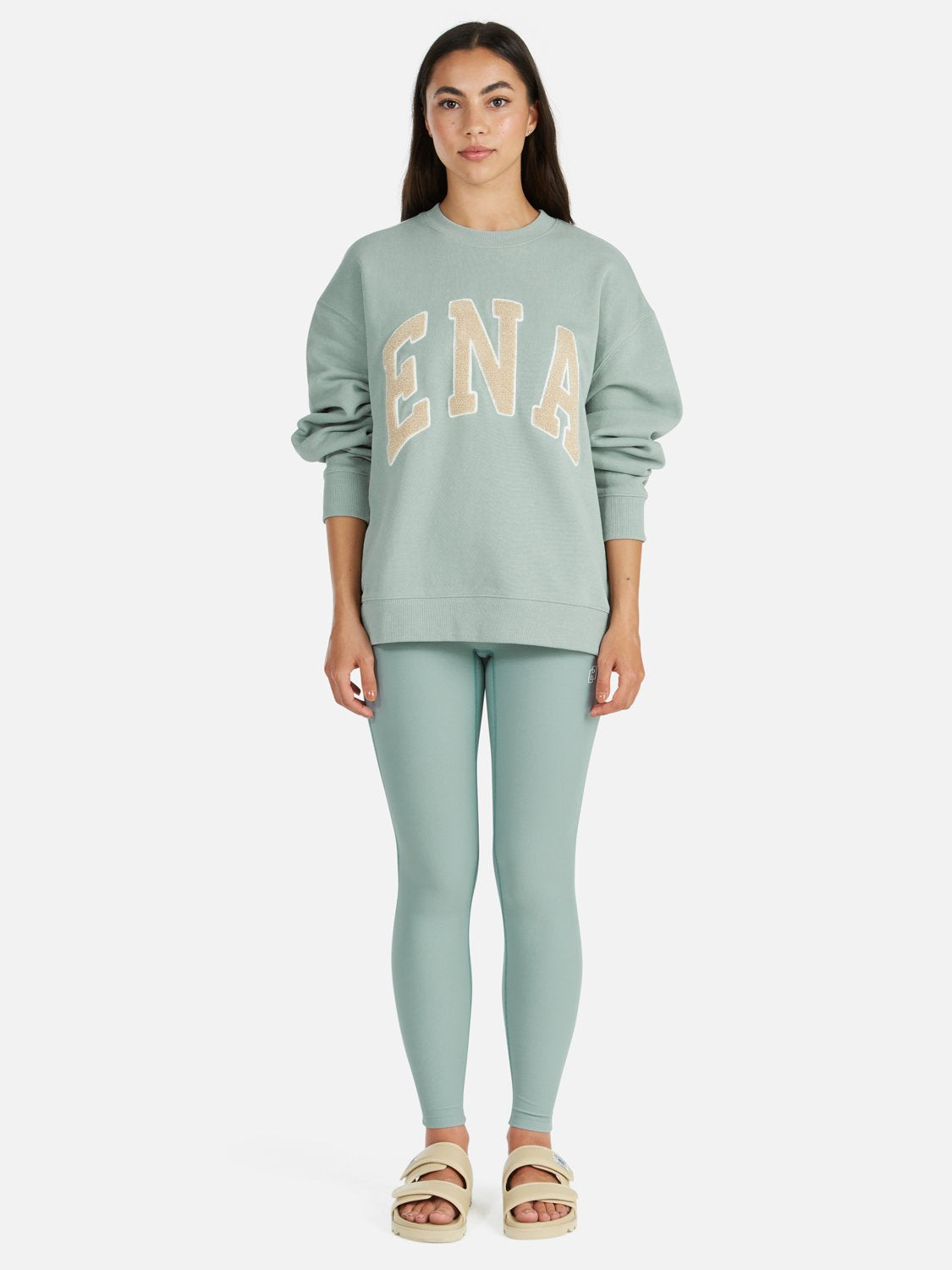 Athleisure Oversized Sweater Collegiate - Mist