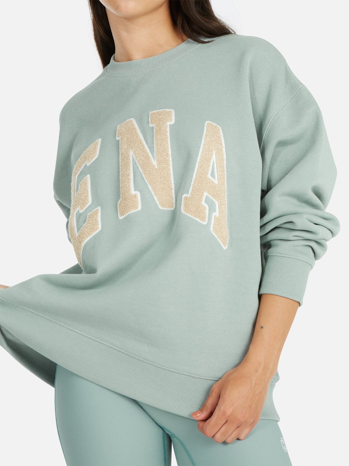 Athleisure Oversized Sweater Collegiate - Mist