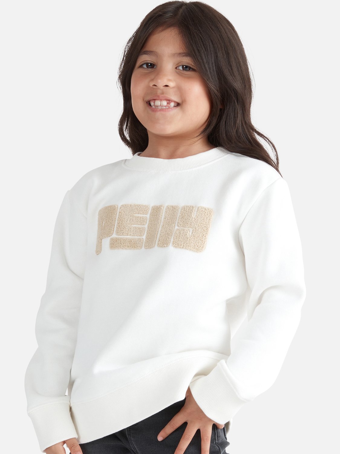 Kids Pelly Text Sweater - Vintage White