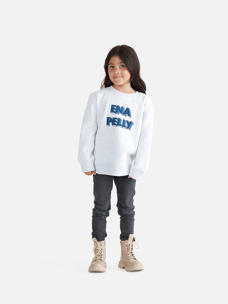 Kids - 3D Logo Sweater - White Marle