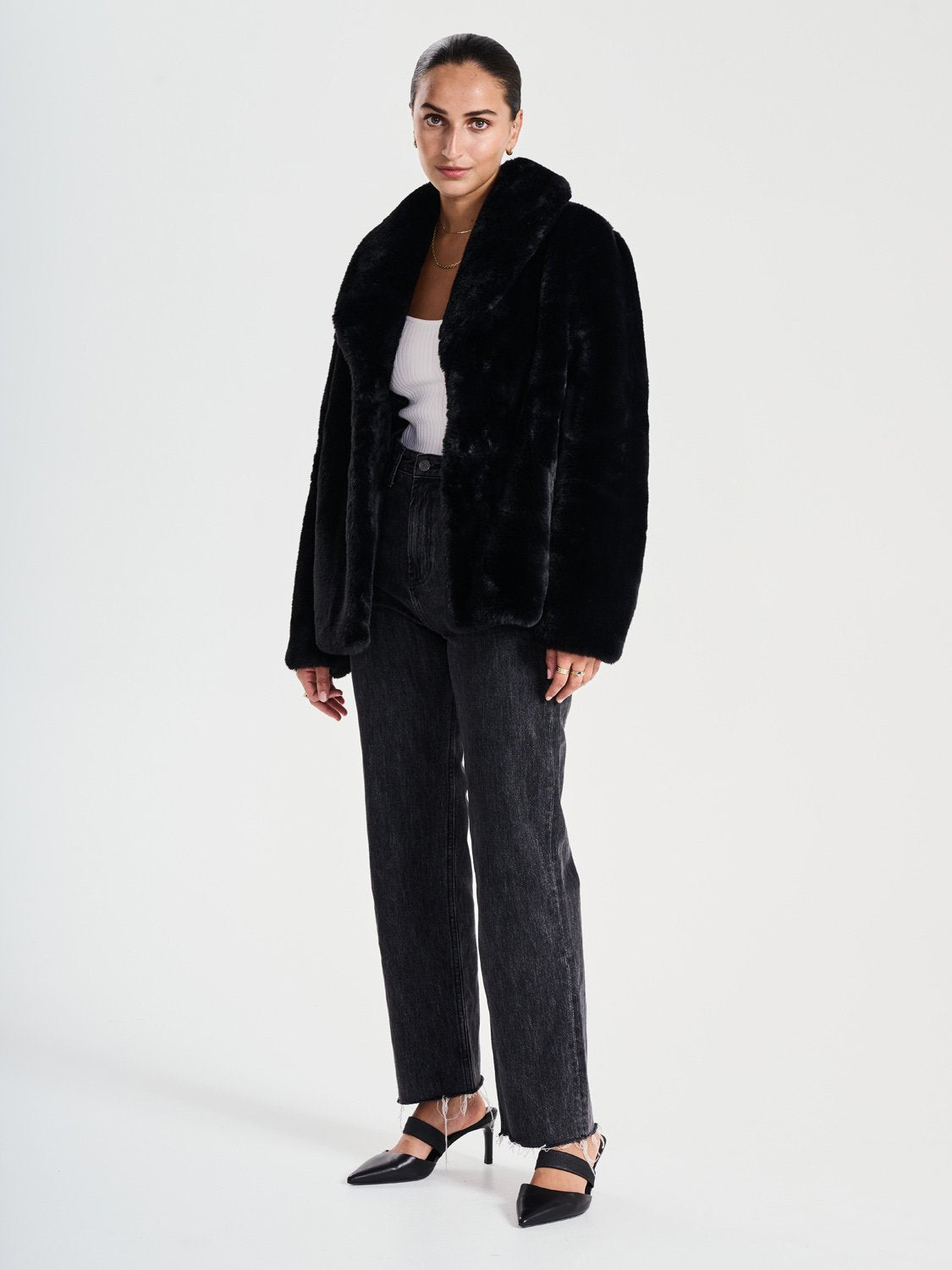 Marni Faux Fur Jacket - Black